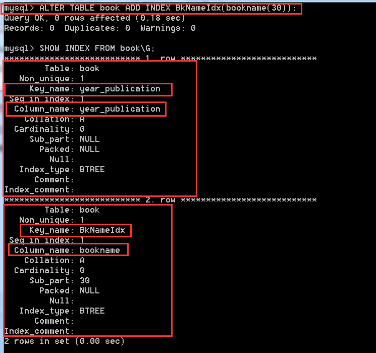 MySQL,索引