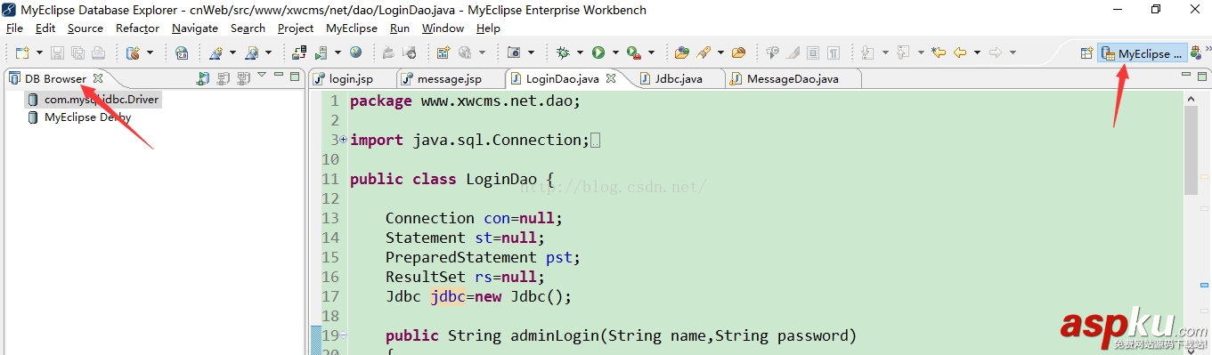 MyEclipse连接MySQL数据库,MyEclipse连接MySQL,MyEclipse连接数据库