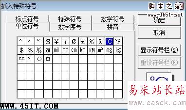 插入特殊符号