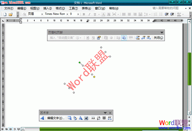 Word2003文档中怎么样去水印