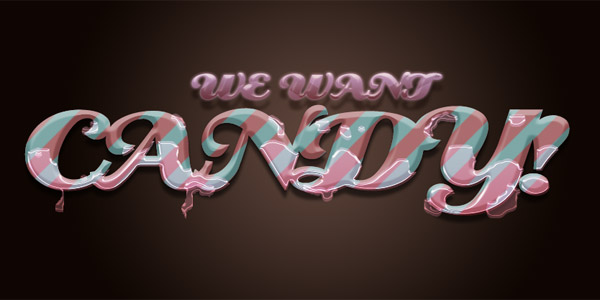 candy coated text effect