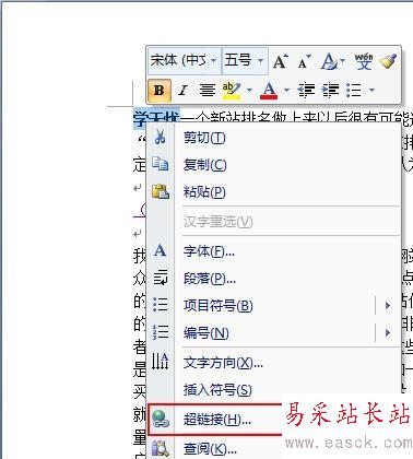 word2003外部超链接怎么做