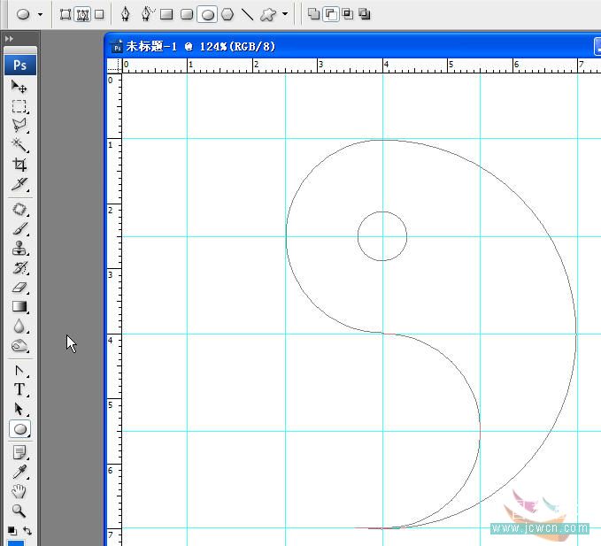 photoshop入门:简直制作太极图_webjx.com