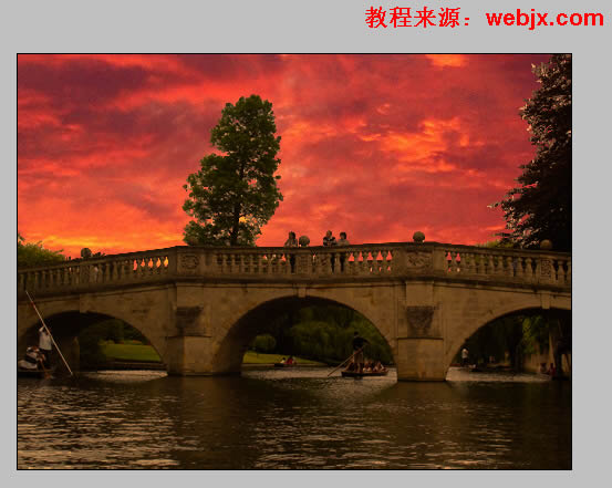 photoshop图片合成教程：打造夕阳风景_网页设计webjx.com原创