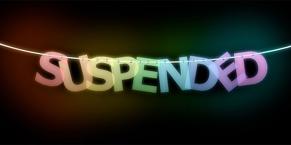 suspended text effect