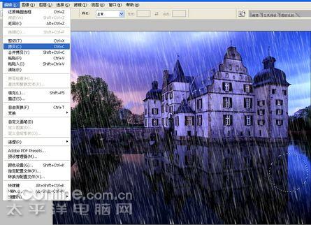 photoshop打造城堡雨夜特效_网页设计webjx.com网络整理