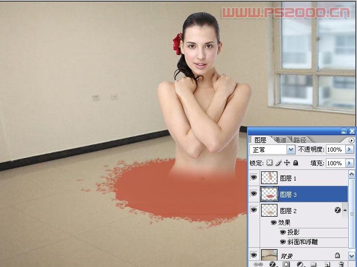 photoshop教程:美女下半身融化特效_webjx.com