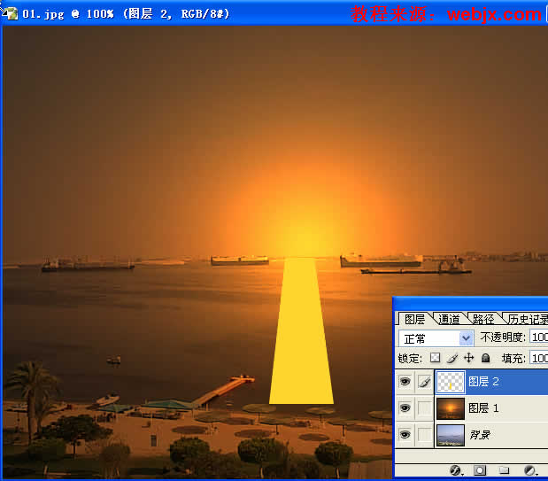 photoshop教程:后期怎样制作出夕阳效果-webjx.com