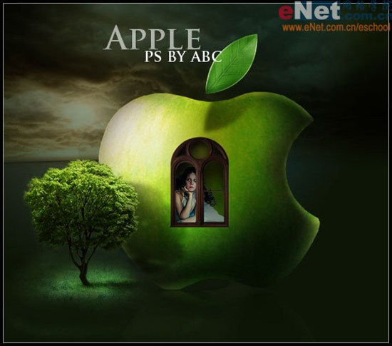 ps照片合成：神秘的apple