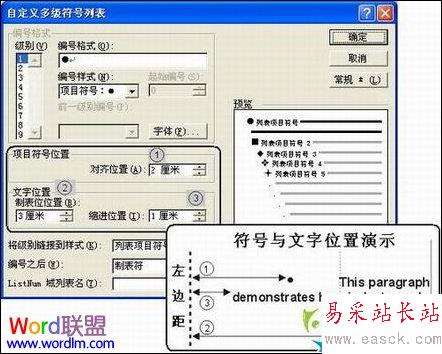 自定义多级符号列表