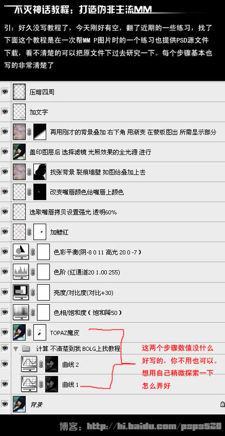 非主流ps美化教程:个性mm非主流照片