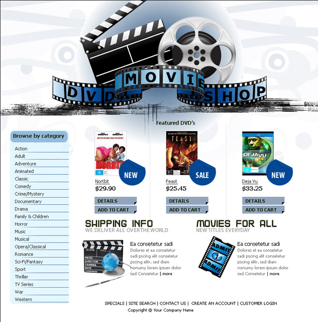 dvd movie shop layout webjx.comtutorial: final result