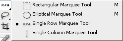 single row marquee tool