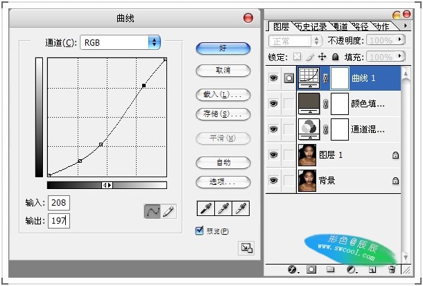 photoshop制作黄金首饰模特广告色调