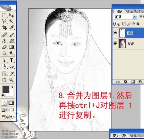 photoshop把美女照片变卡通工笔画教程_网页设计webjx.com在线转载