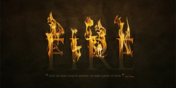 fire text effect