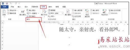 Word2013快速更改尾注数字编号格式的操作技巧