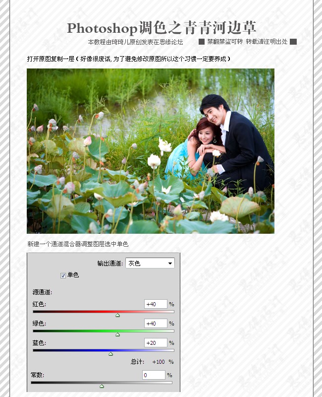 photoshop调色教程:青青河边草婚纱照_webjx.com