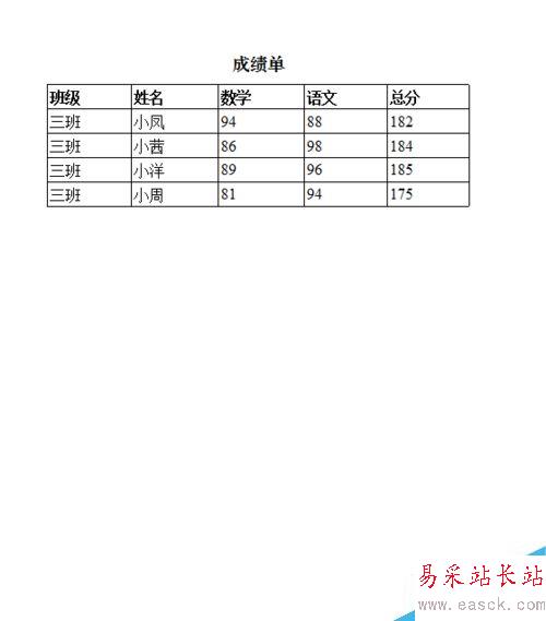 打印时让表格标题在每页重复出现