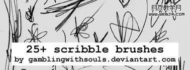 hand drawn scribble brushes