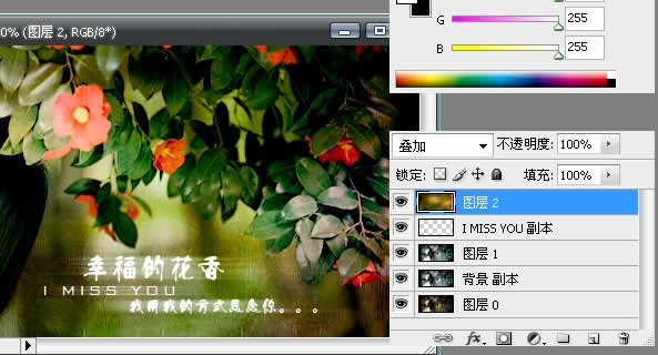 photoshop制作幸福的花香特效签名图_网页设计webjx.com转载