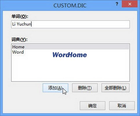 Custom.dic对话框