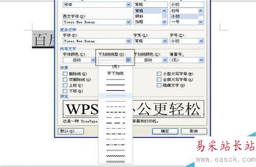 如何在Word(WPS)中给文字加下划线并进行设置