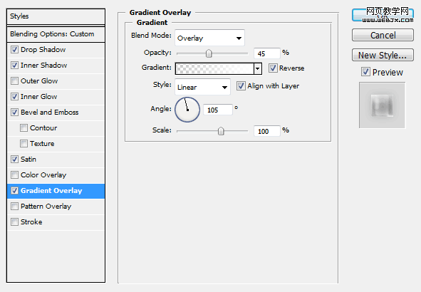 gradient overlay for the bubble text effect