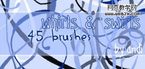 hand drawn whirl brushes