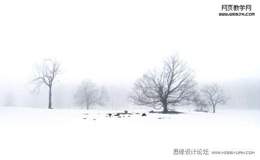 photoshop梦幻合成教程:雪天使女孩_photoshop教程网页设计