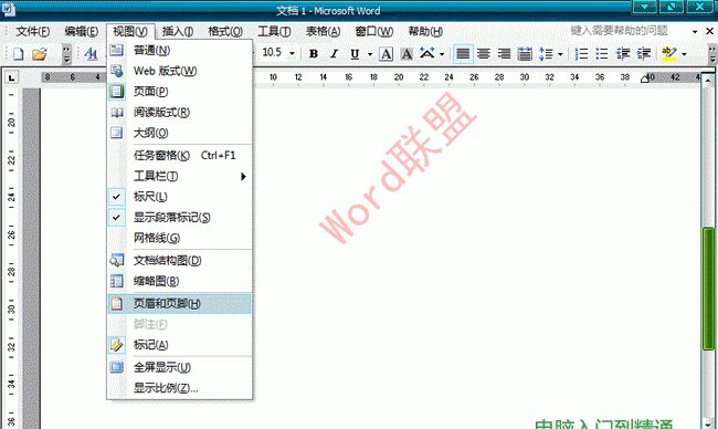 Word2003文档中怎么样去水印