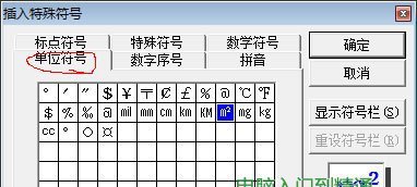 插入特殊符号