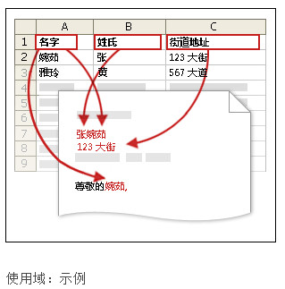 使用Word邮件合并创建并打印信函及其他文档