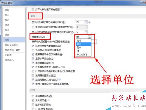 Word2013怎么更改度量单位为厘米 磅