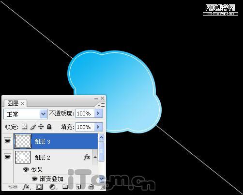 photoshop制作一个skype的logo