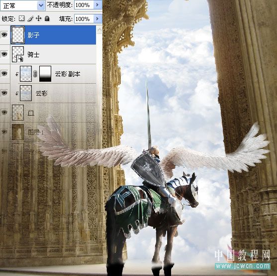 photoshop图片合成教程:天使圣灵骑士出征