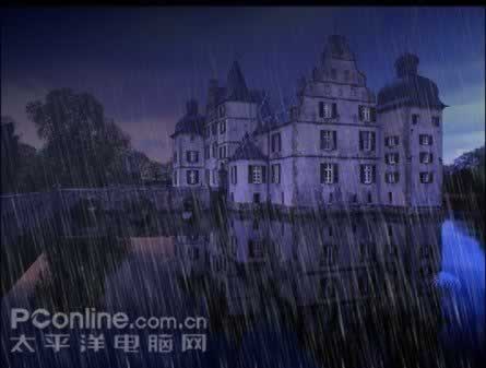 photoshop打造城堡雨夜特效_网页设计webjx.com网络整理