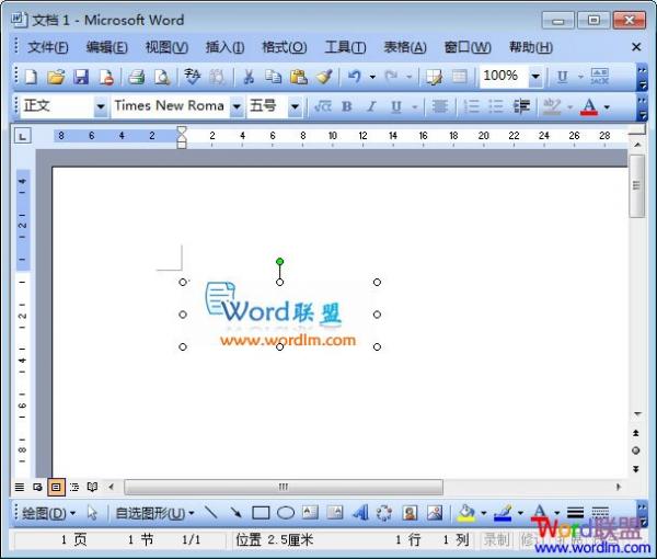 Word2003图片旋转 想怎么转就怎么转