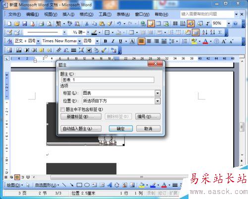 word2003如何为图片自动编号