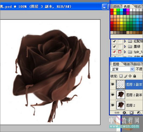 photoshop教程：制作诱人的巧克力玫瑰