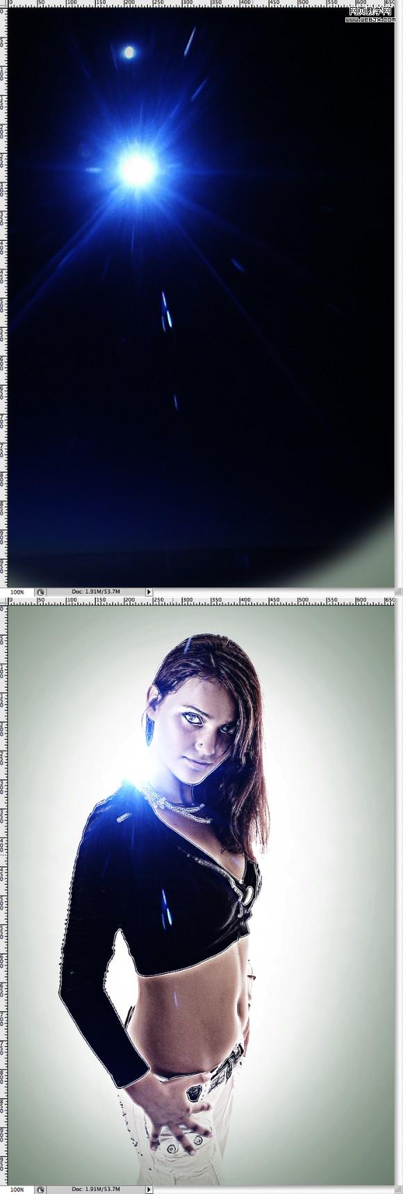 stylish light effect in photoshop