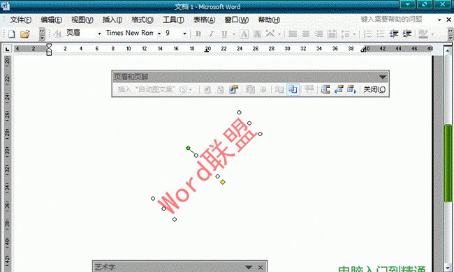 Word2003文档中怎么样去水印