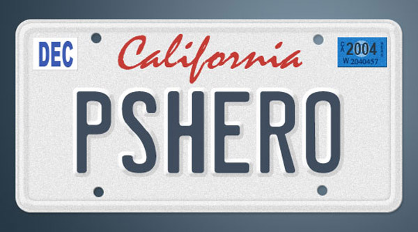 license plate text effect