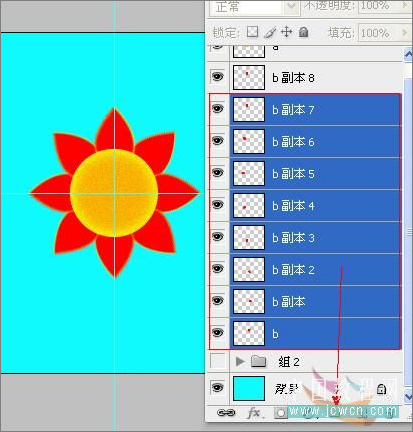 photoshop cs3制作开花逐帧动画