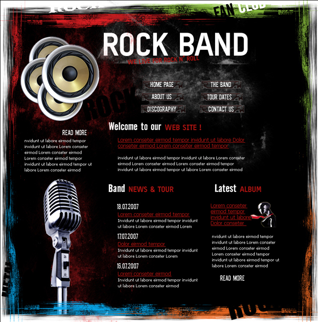 rock band layout - music layout image 29