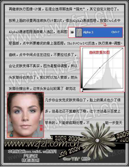 ps磨皮教程:水当当肌肤的美女_webjx.com