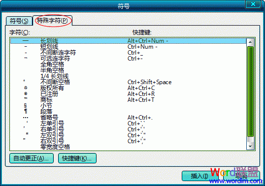 特殊字符