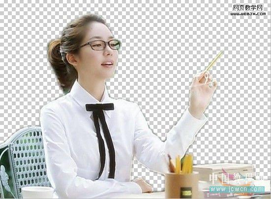 photoshop教程:把美女照片制作成信封_webjx.com