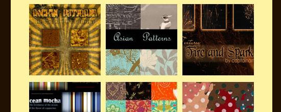 50 free photoshop pattern sets - screen shot.