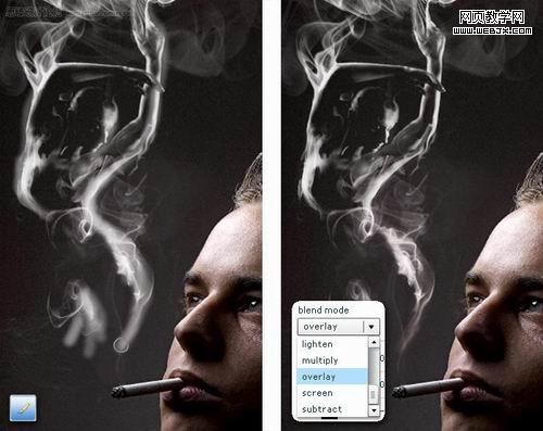 ps教程:抽烟照片添加烟雾缭绕特效-www.webjx.com